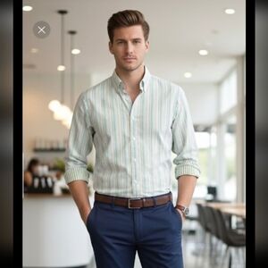 Tailorbyrd Mens Long Sleeve‎ Button Up Shirt Sz .XL